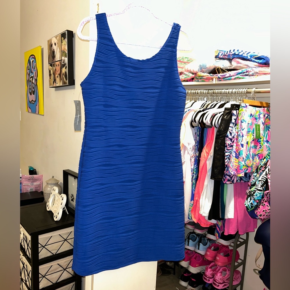 💙♦️NWT NY Collection Ripple Stretch Dress💙 - Picture 4 of 10